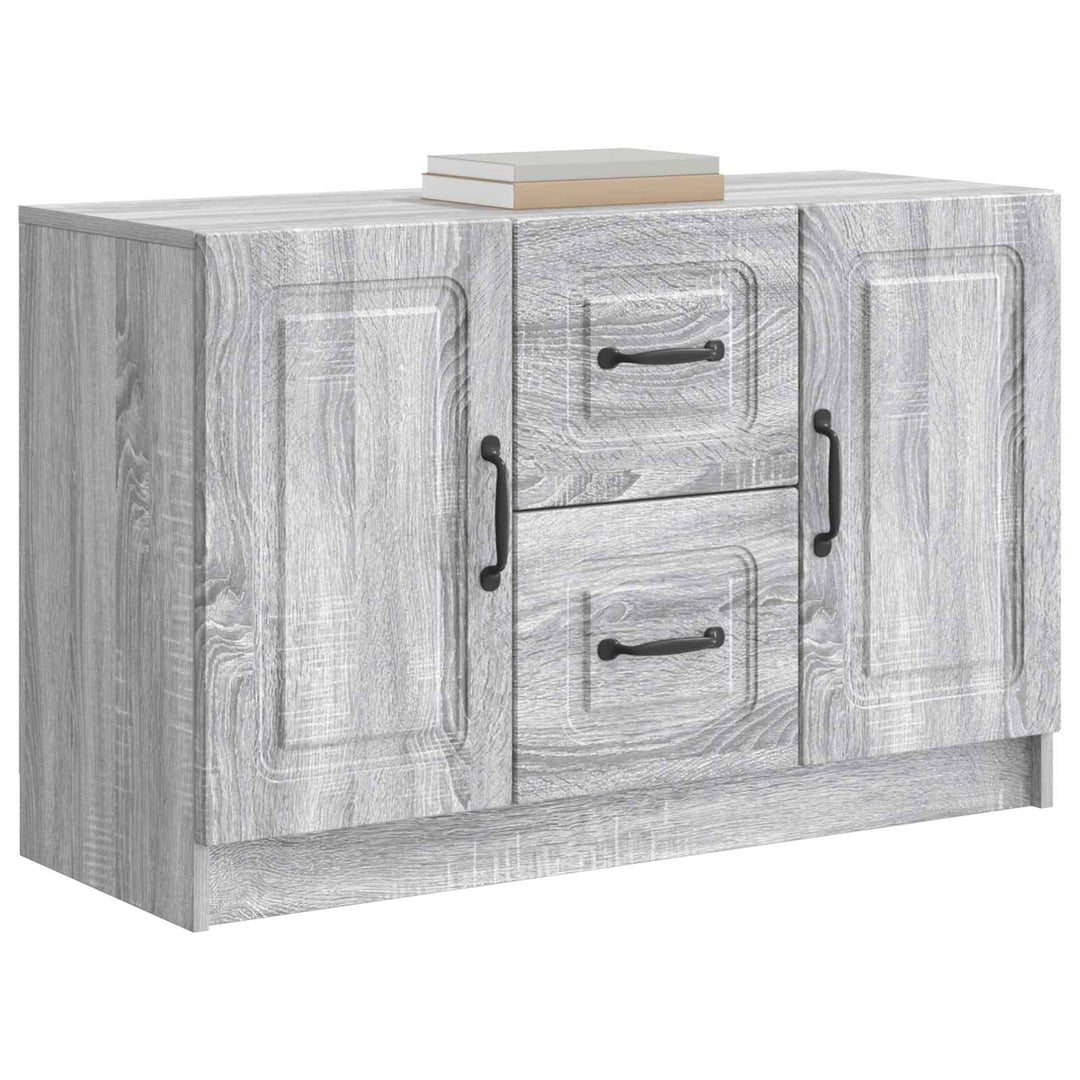 Sideboard Grå sonoma-eg 89 x 34,5 x 57 cm Konstrueret træ
