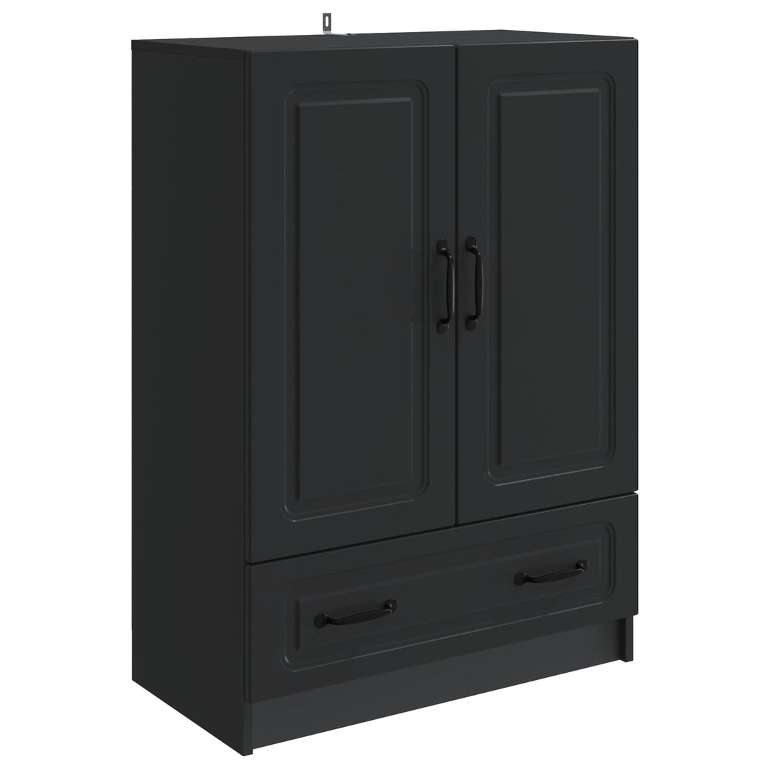 Sideboard med skuffe Sort 66 x 34,5 x 92 cm Konstrueret træ