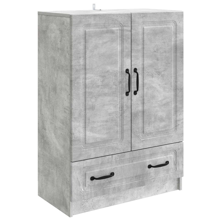 Sideboard med skuffe Betongrå 66 x 34,5 x 92 cm Konstrueret træ