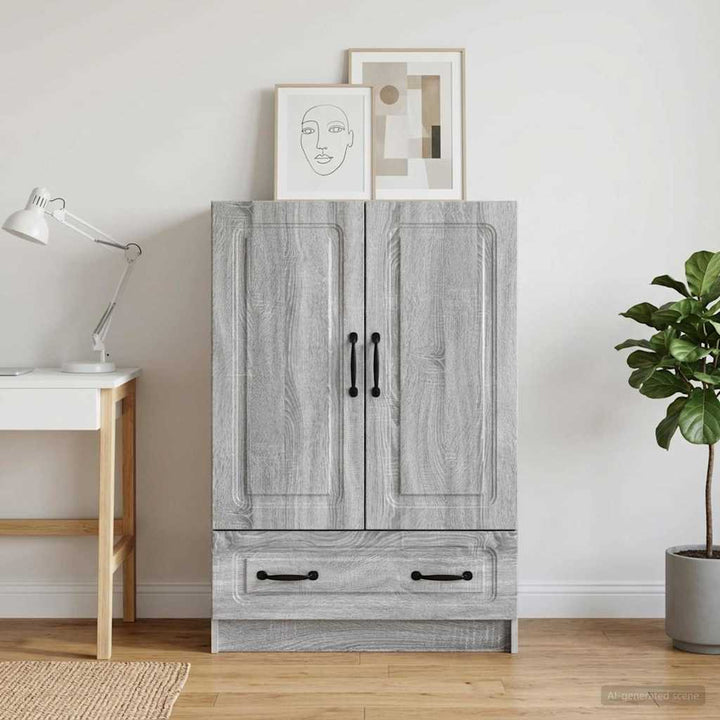 Sideboard Grå sonoma-eg 66 x 34,5 x 92 cm Konstrueret træ