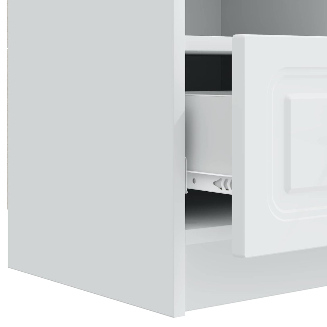 TV-skab med skuffe Hvid 102 x 34,5 x 47 cm Konstrueret træ