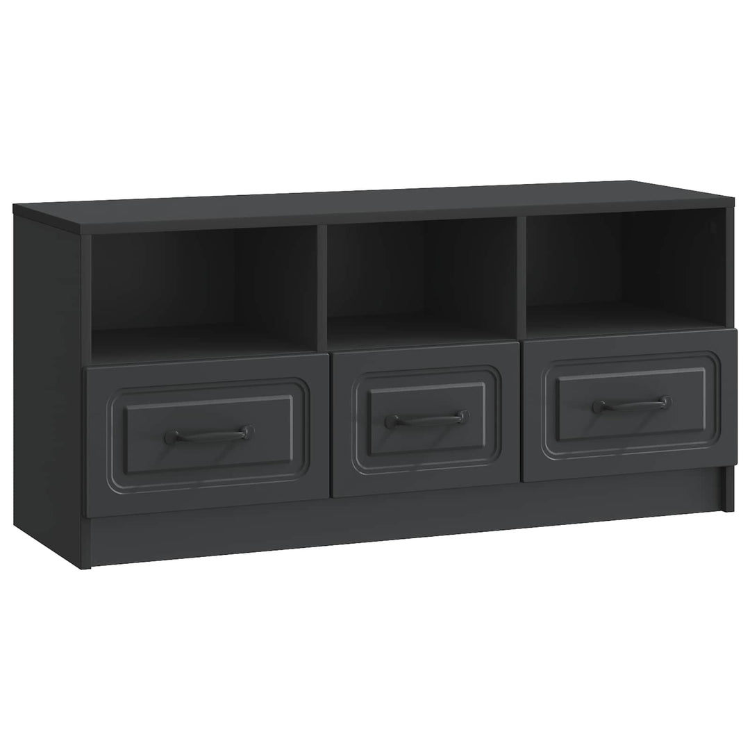 TV-skab med skuffe Sort 102 x 34,5 x 47 cm Konstrueret træ