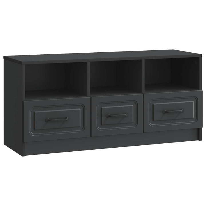 TV-skab med skuffe Sort 102 x 34,5 x 47 cm Konstrueret træ