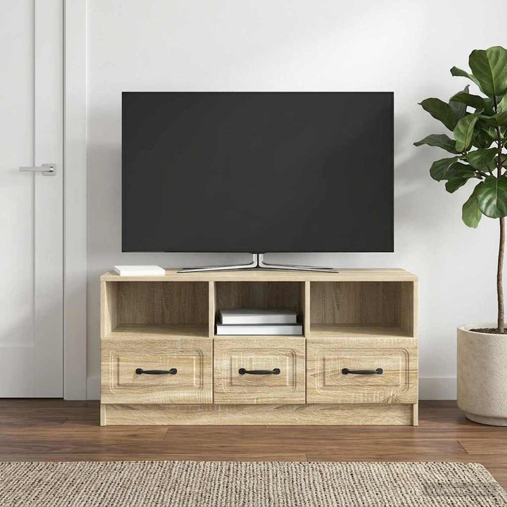 TV-skab med skuffe Sonoma-eg 102 x 34,5 x 47 cm Konstrueret træ