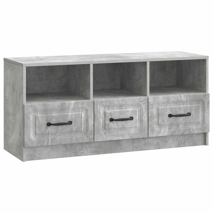 TV-skab med skuffe Betongrå 102 x 34,5 x 47 cm Konstrueret træ