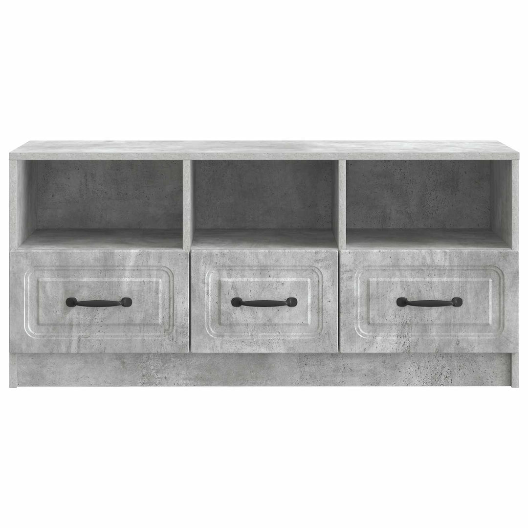 TV-skab med skuffe Betongrå 102 x 34,5 x 47 cm Konstrueret træ