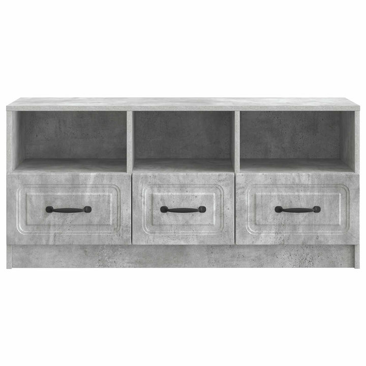 TV-skab med skuffe Betongrå 102 x 34,5 x 47 cm Konstrueret træ