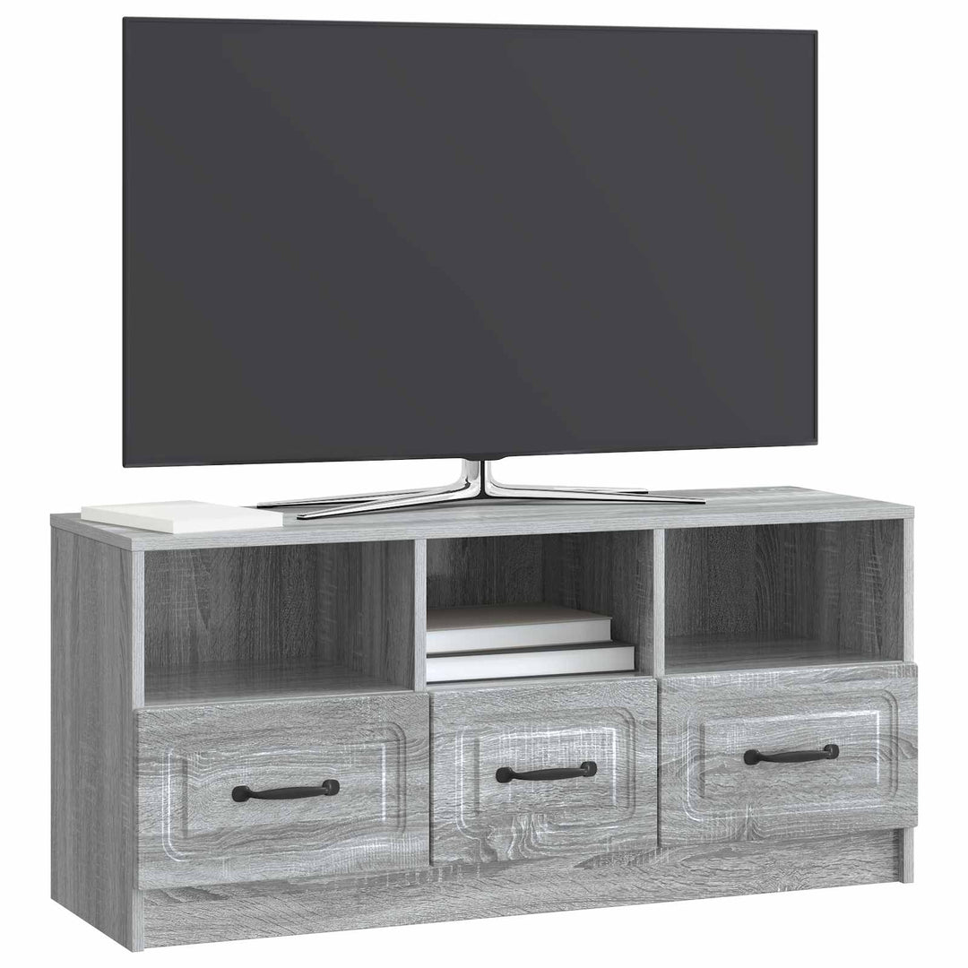 TV-skab Grå sonoma-eg 102 x 34,5 x 47 cm Konstrueret træ