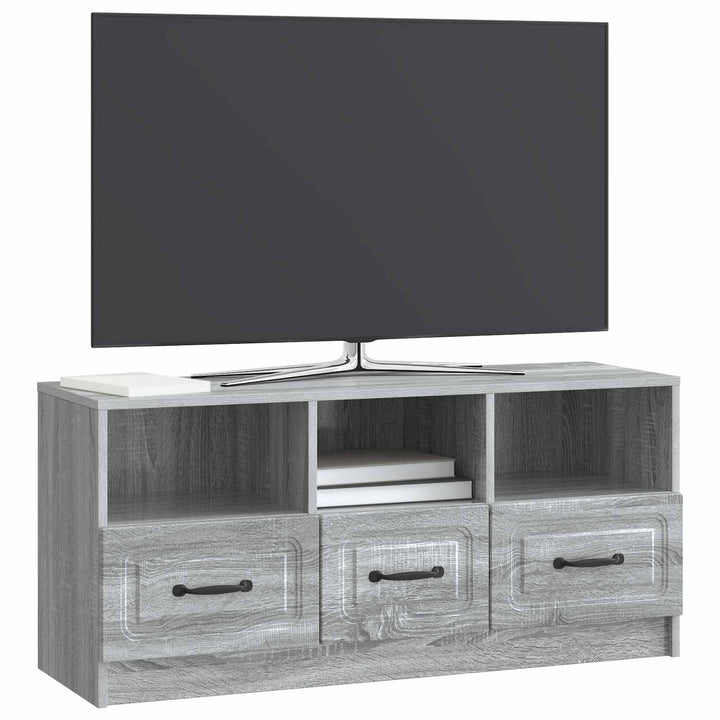 TV-skab Grå sonoma-eg 102 x 34,5 x 47 cm Konstrueret træ