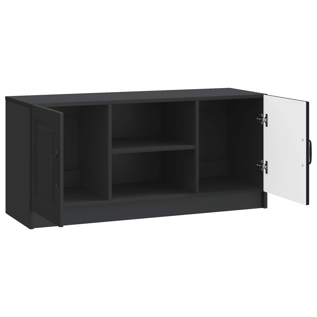 TV-skab Sort 102 x 34,5 x 47 cm Konstrueret træ