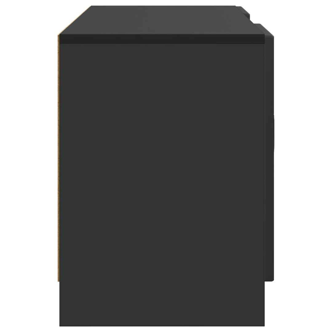 TV-skab Sort 102 x 34,5 x 47 cm Konstrueret træ