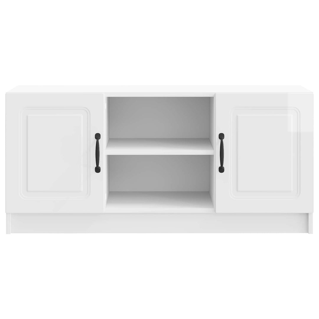 TV-skab Hvid højglans 102 x 34,5 x 47 cm Konstrueret træ