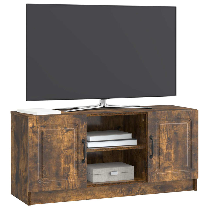 TV-skab Røget eg 102 x 34,5 x 47 cm Konstrueret træ