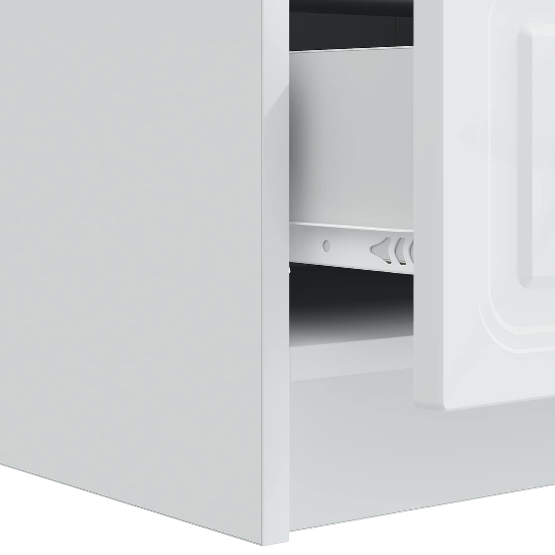 TV-skab med skuffe Hvid 147 x 34,5 x 27 cm Konstrueret træ