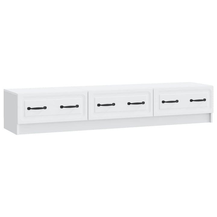 TV-skab med skuffe Hvid 147 x 34,5 x 27 cm Konstrueret træ