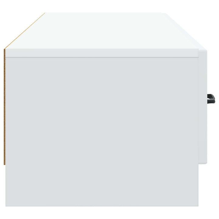 TV-skab med skuffe Hvid 147 x 34,5 x 27 cm Konstrueret træ