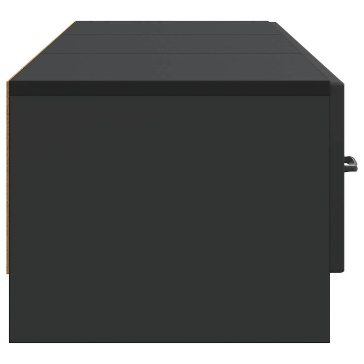 TV-skab med skuffe Sort 147 x 34,5 x 27 cm Konstrueret træ