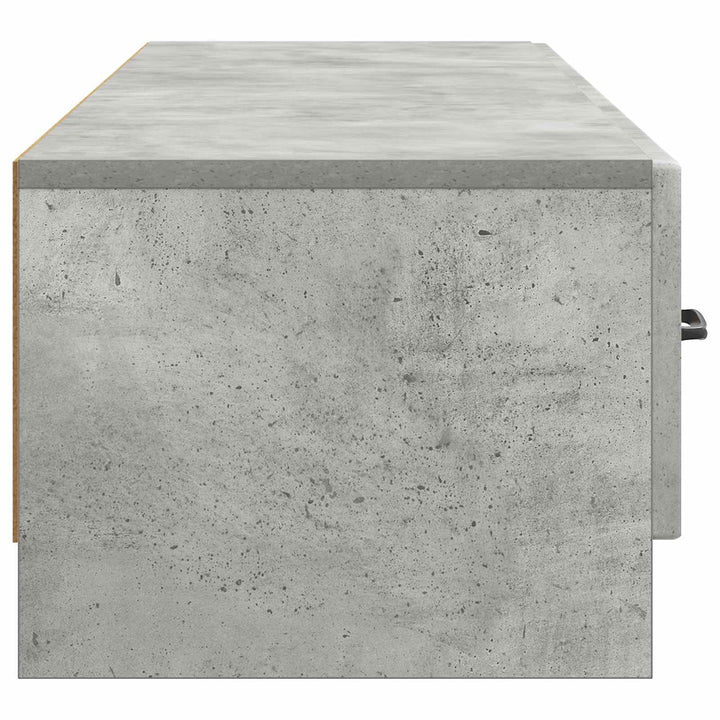 TV-skab med skuffe Betongrå 147 x 34,5 x 27 cm Konstrueret træ