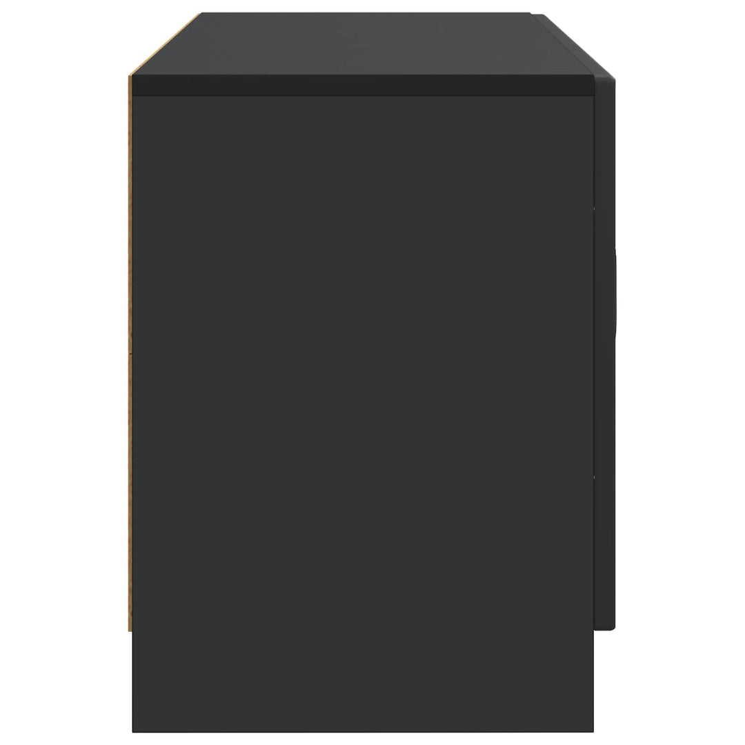 TV-skab Sort 99 x 34,5 x 47 cm Konstrueret træ