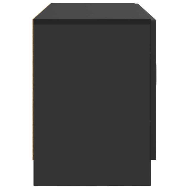 TV-skab Sort 99 x 34,5 x 47 cm Konstrueret træ