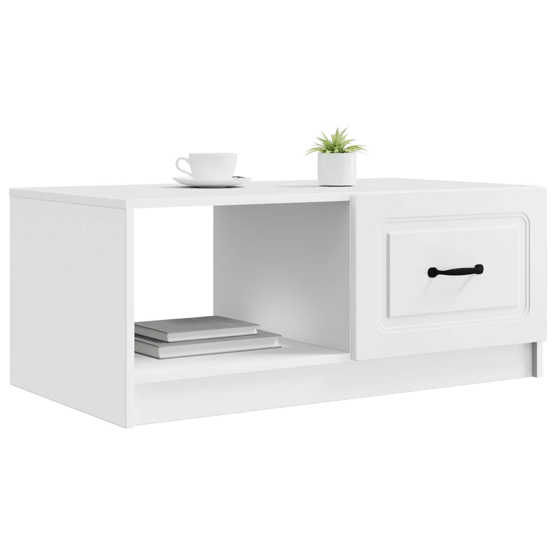 Sofabord Hvid 90 x 50 x 37 cm Konstrueret træ