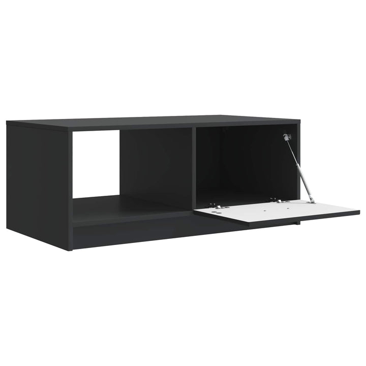 Sofabord Sort 90 x 50 x 37 cm Konstrueret træ