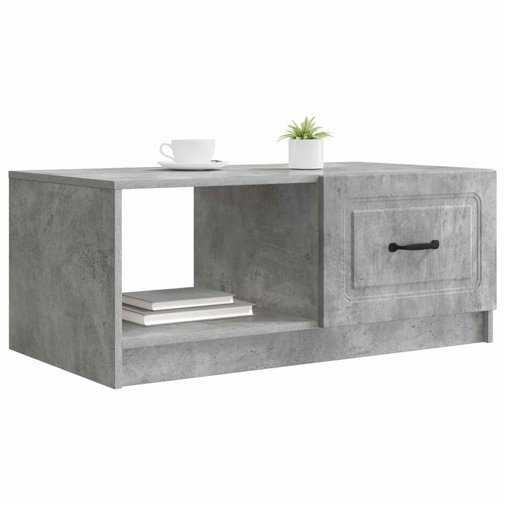 Sofabord Betongrå 90 x 50 x 37 cm Konstrueret træ