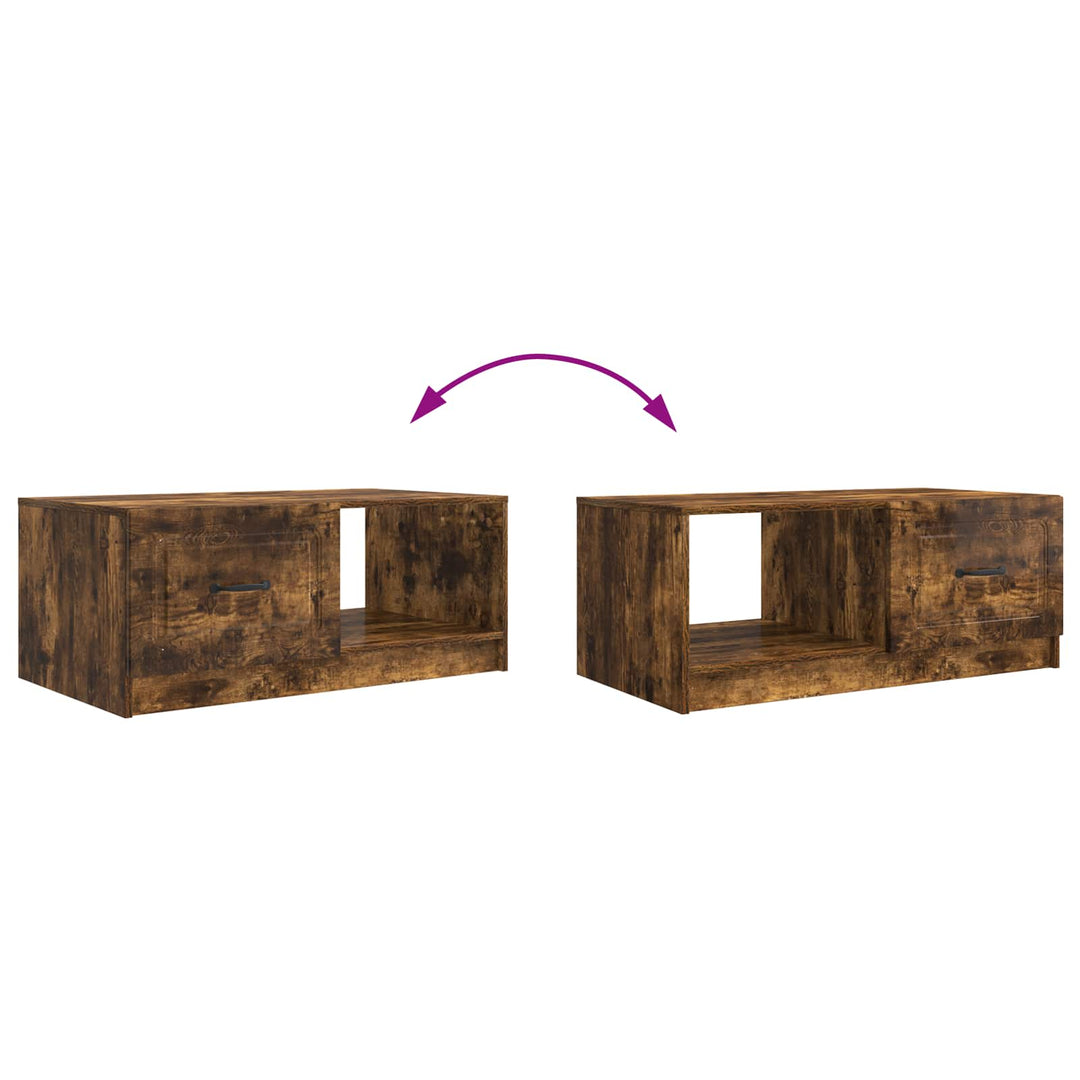 Sofabord Røget eg 90 x 50 x 37 cm Konstrueret træ