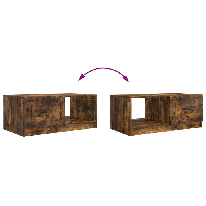 Sofabord Røget eg 90 x 50 x 37 cm Konstrueret træ