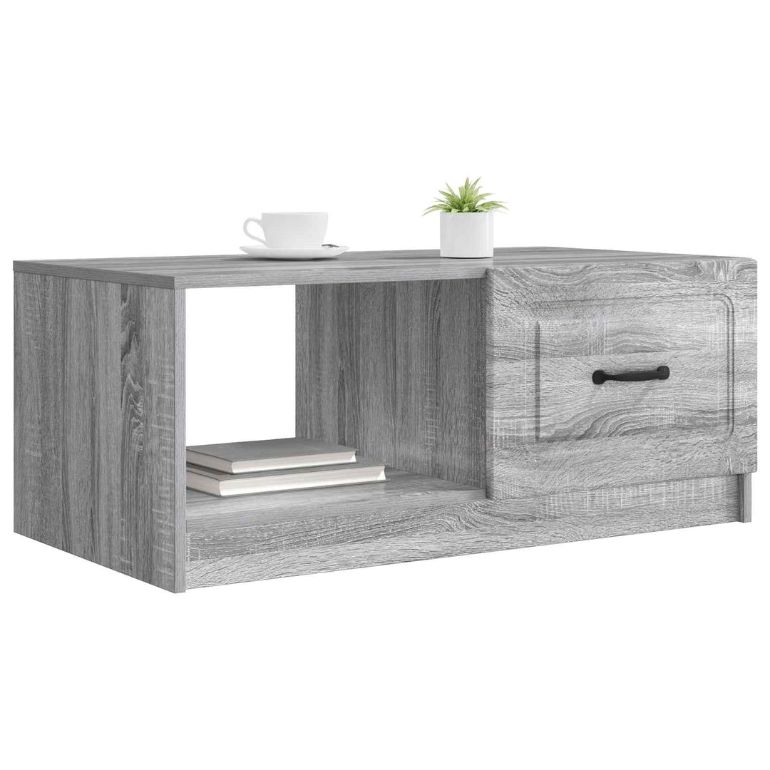 Sofabord Grå sonoma-eg 90 x 50 x 37 cm Konstrueret træ