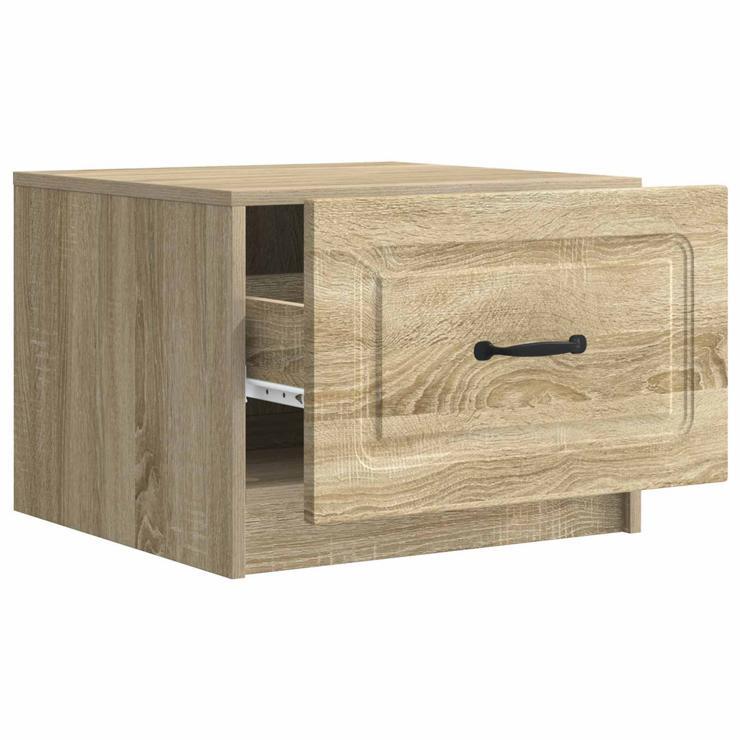Sofabord med skuffe Sonoma-eg 49 x 50 x 37 cm Konstrueret træ