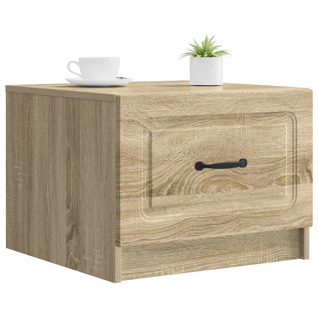 Sofabord med skuffe Sonoma-eg 49 x 50 x 37 cm Konstrueret træ