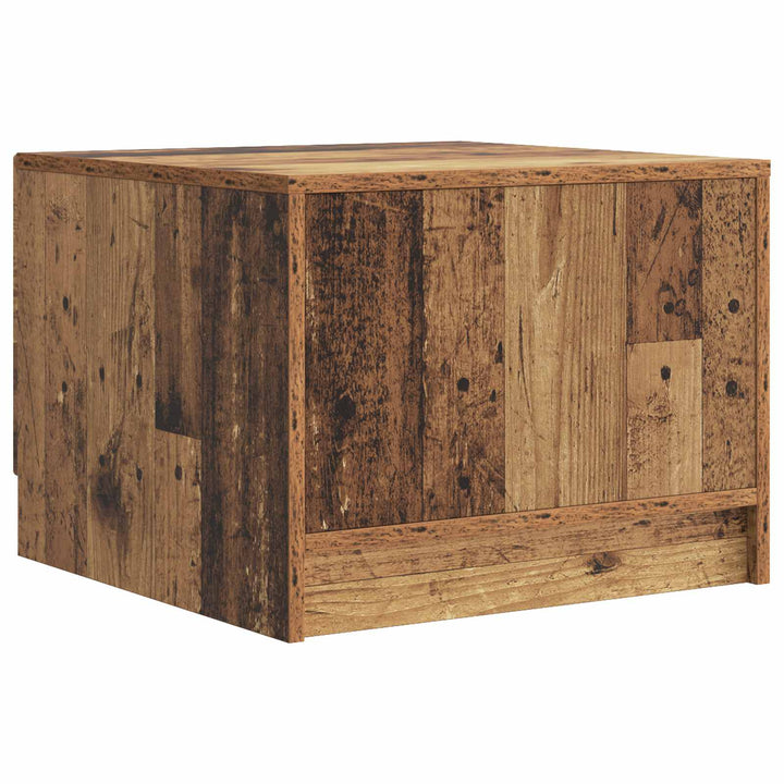 Sofabord med skuffe Gammelt træ 49 x 50 x 37 cm Konstrueret træ