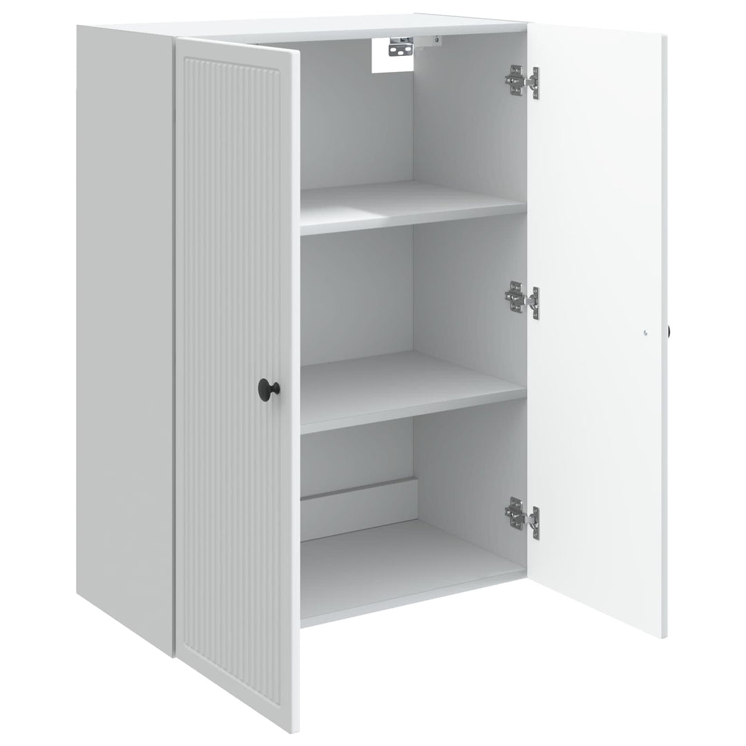 Vægmonteret skab Hvid 66 x 34,5 x 90 cm Konstrueret træ
