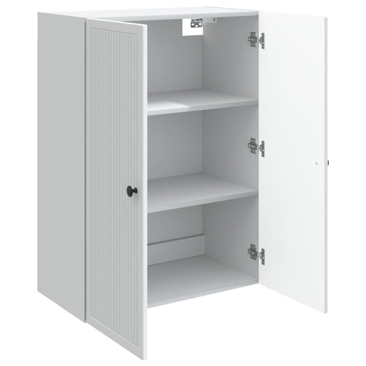 Vægmonteret skab Hvid 66 x 34,5 x 90 cm Konstrueret træ
