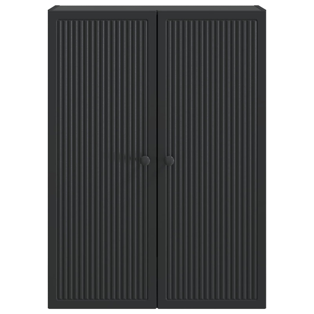 Vægmonteret skab Sort 66 x 34,5 x 90 cm Konstrueret træ