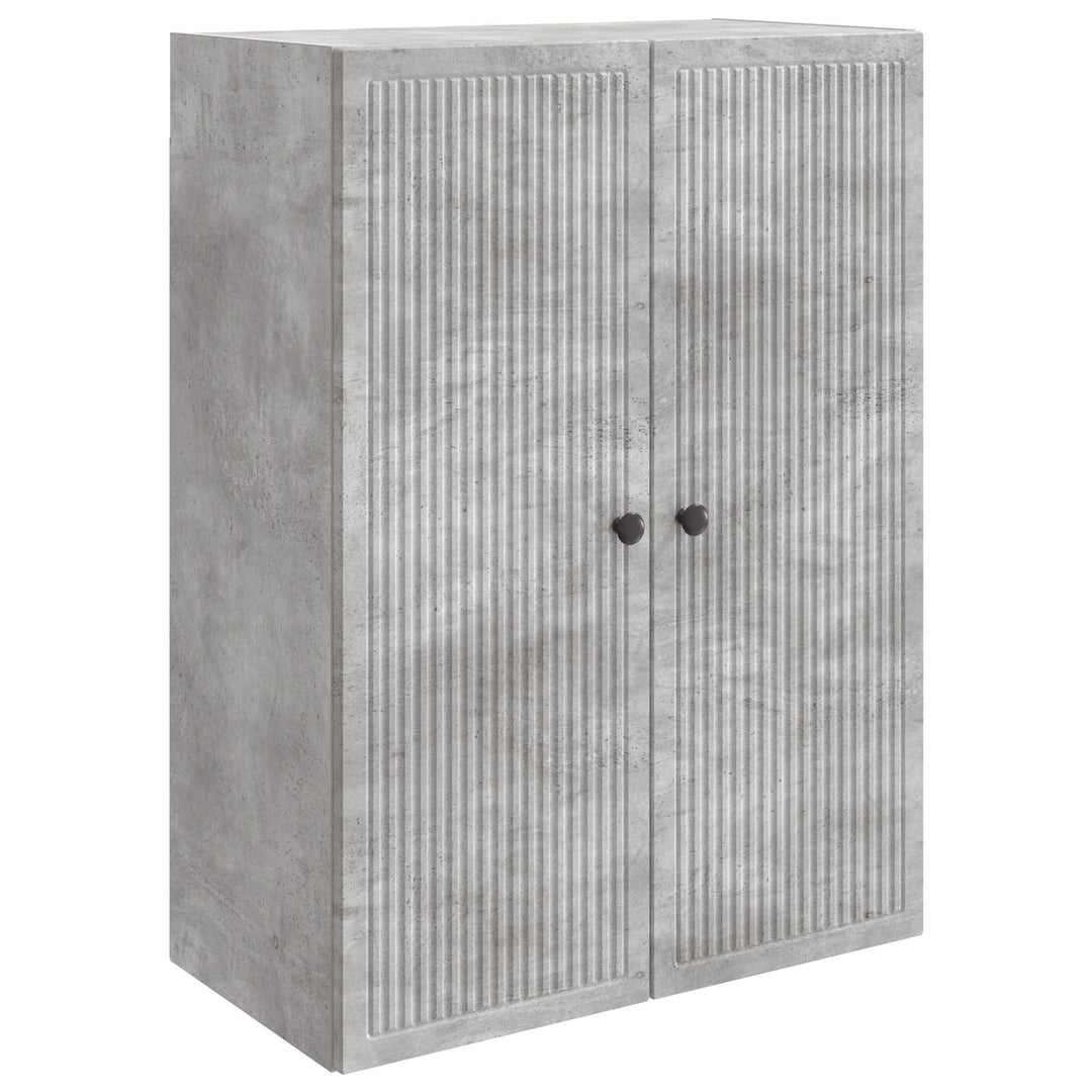 Vægmonteret skab Betongrå 66 x 34,5 x 90 cm Konstrueret træ