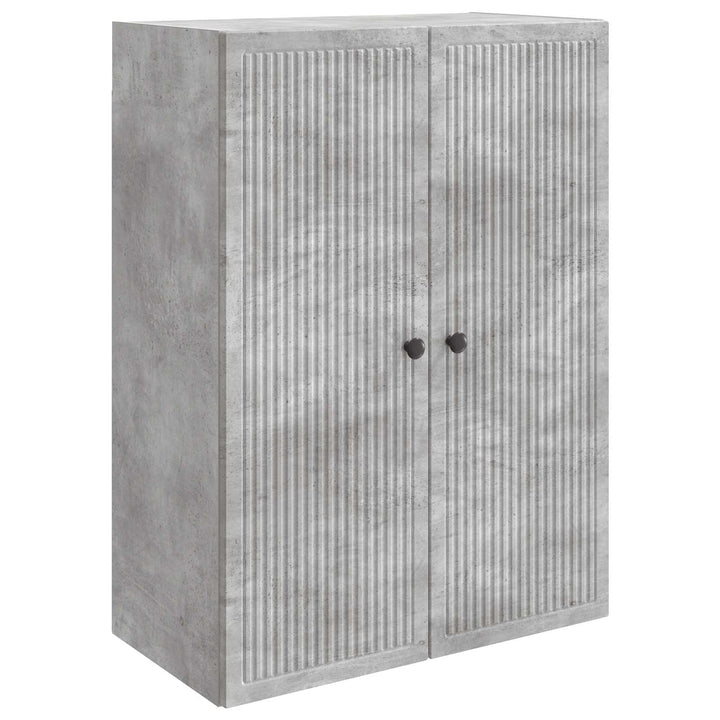 Vægmonteret skab Betongrå 66 x 34,5 x 90 cm Konstrueret træ