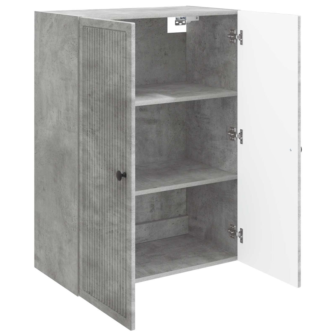 Vægmonteret skab Betongrå 66 x 34,5 x 90 cm Konstrueret træ