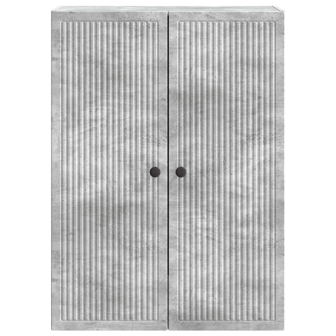 Vægmonteret skab Betongrå 66 x 34,5 x 90 cm Konstrueret træ
