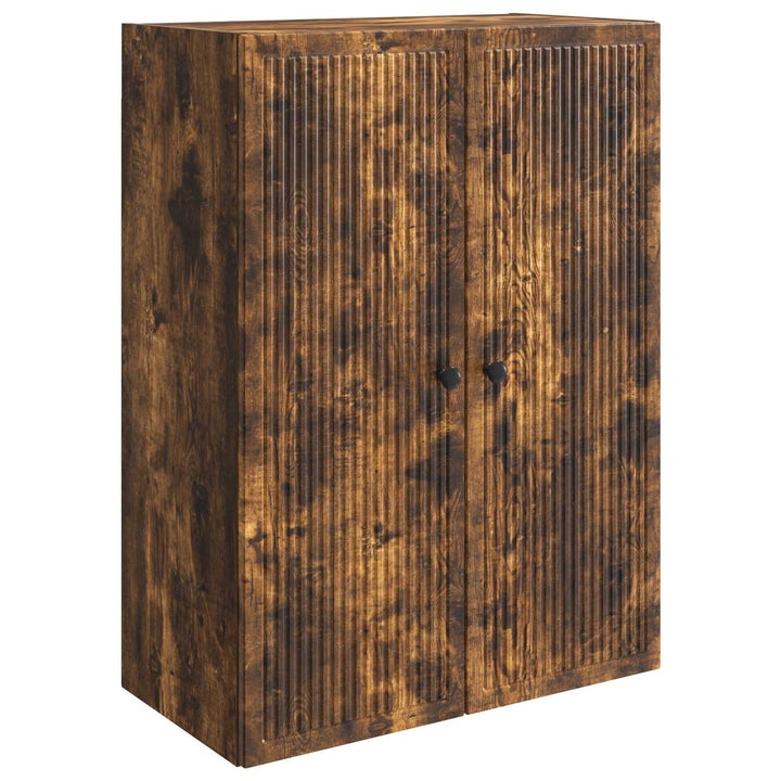 Vægmonteret skab Røget eg 66 x 34,5 x 90 cm Konstrueret træ