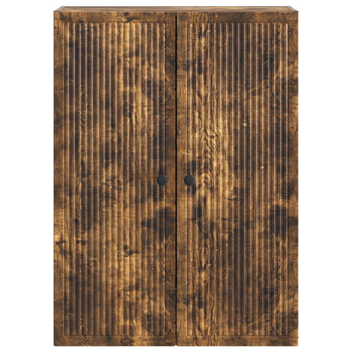 Vægmonteret skab Røget eg 66 x 34,5 x 90 cm Konstrueret træ