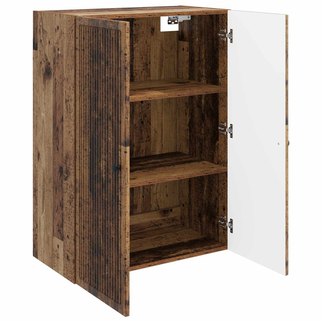 Vægmonteret skab Gammelt træ 66 x 34,5 x 90 cm Konstrueret træ