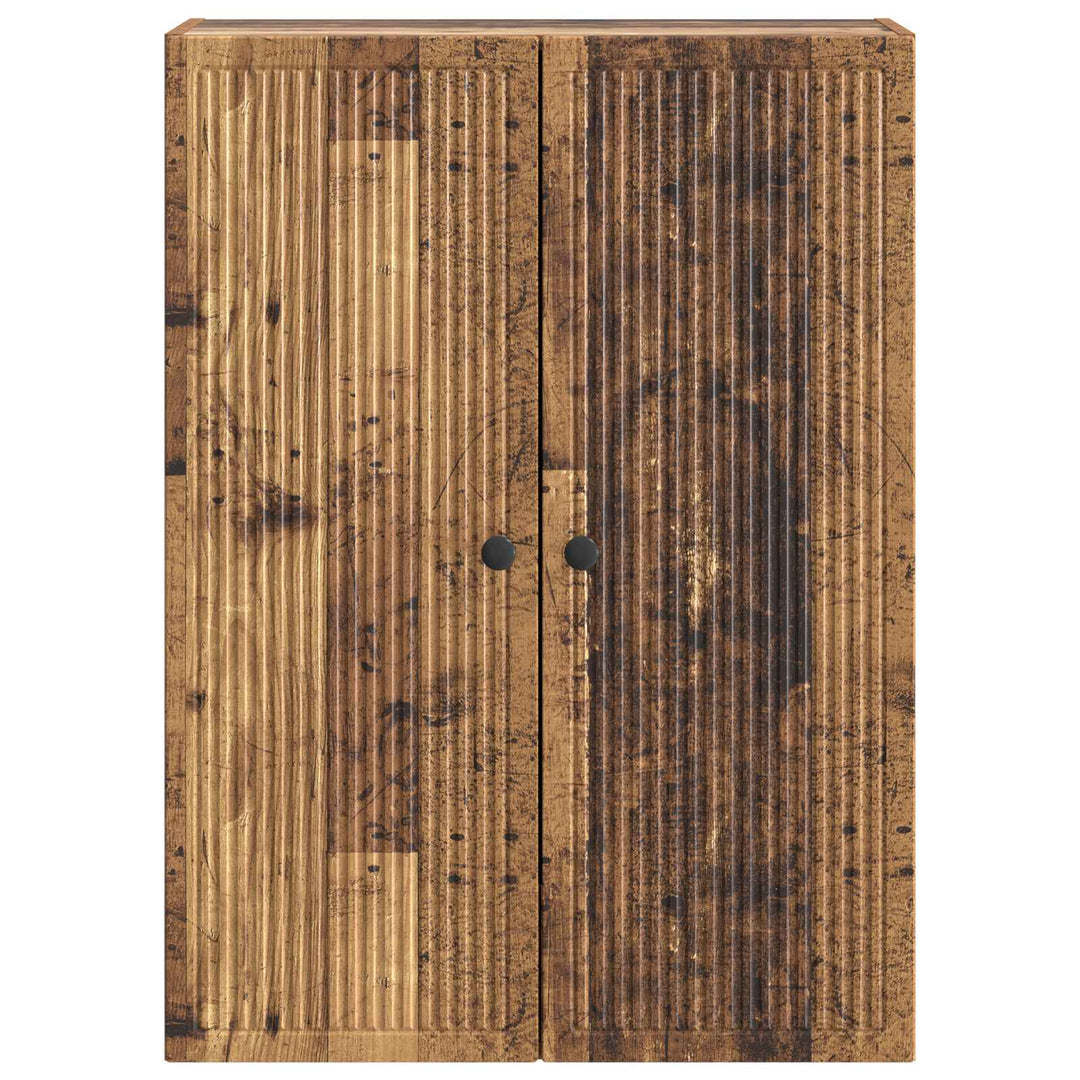 Vægmonteret skab Gammelt træ 66 x 34,5 x 90 cm Konstrueret træ