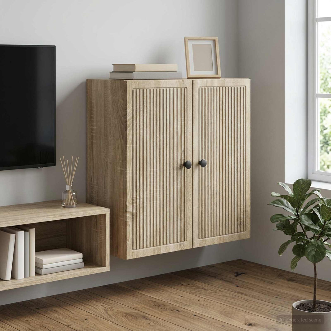 Vægmonteret skab Sonoma-eg 59 x 31 x 60 cm Konstrueret træ