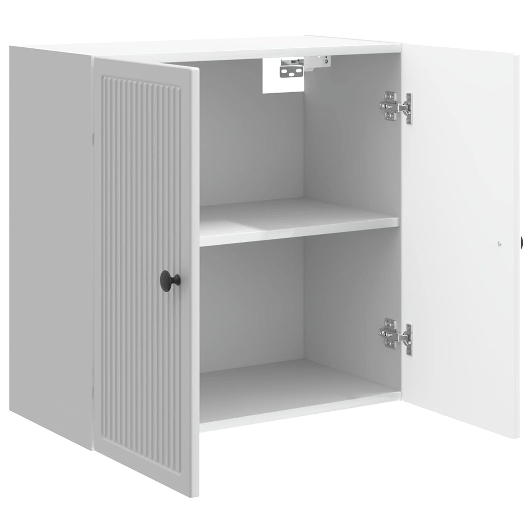Vægmonteret skab Hvid højglans 59 x 31 x 60 cm Konstrueret træ