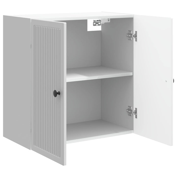Vægmonteret skab Hvid højglans 59 x 31 x 60 cm Konstrueret træ