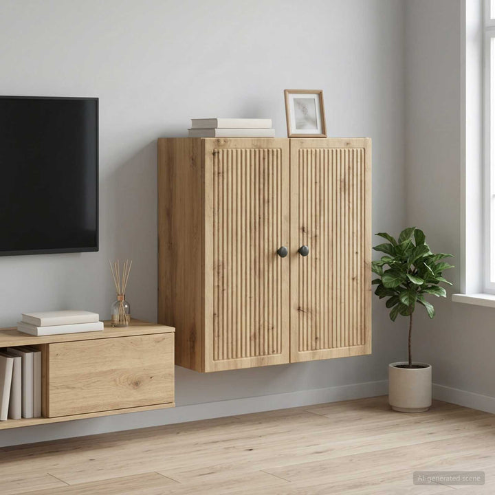 Vægmonteret skab 59 x 31 x 60 cm Konstrueret træ Artisan-eg