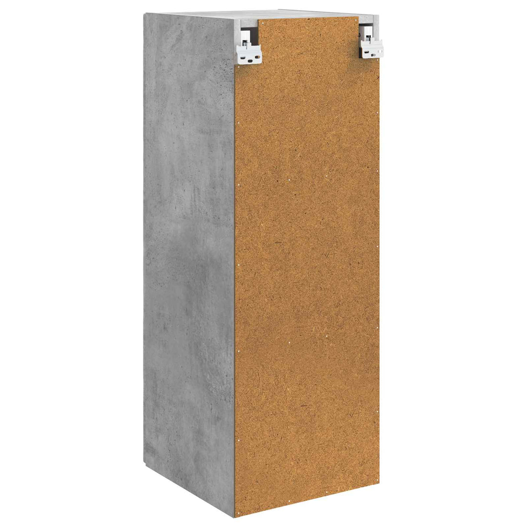 Vægmonteret skab Betongrå 33 x 34,5 x 90 cm Konstrueret træ