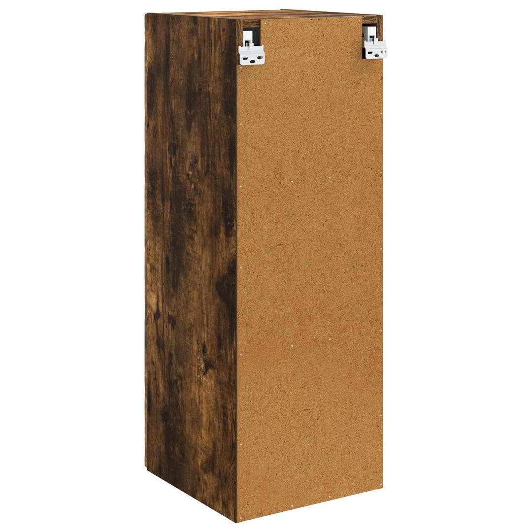 Vægmonteret skab Røget eg 33 x 34,5 x 90 cm Konstrueret træ